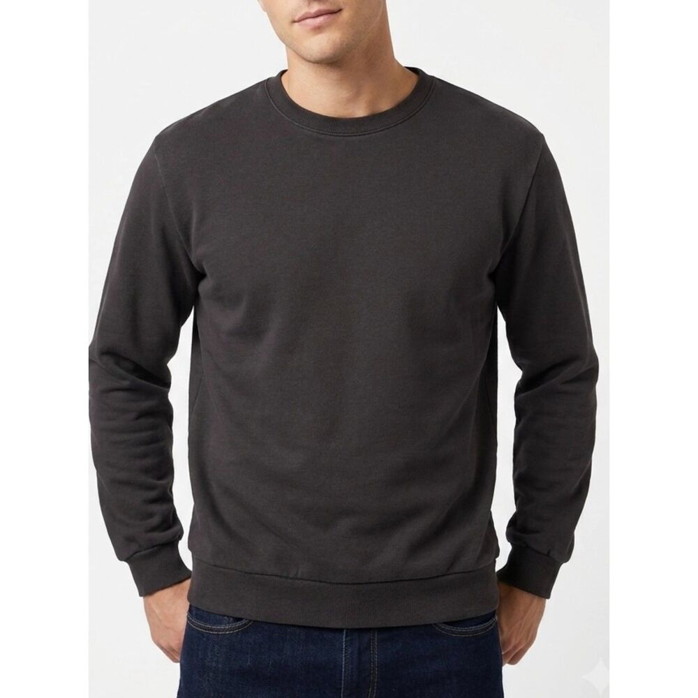 Good Used H&M Basic Charcoal Crewneck Sweatshirt Size M Medium